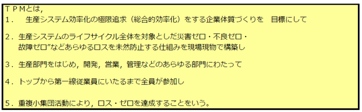 ＴＰＭの新定義（全社的ＴＰＭ）